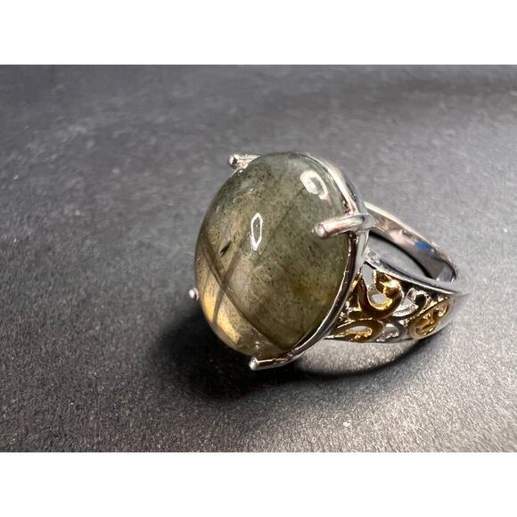 NEW Karis labradorite two toned ring size 9 - Picture 10 of 15